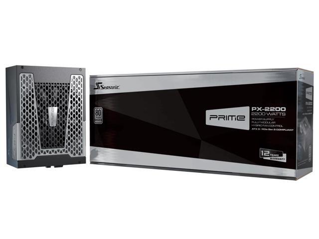 Seasonic PRIME PX-2200, 2200W 80+ Platinum, ATX 3.1 & PCIe 5.1 Ready, Full Modular, Fan Control in Fanless, Silent, and Cooling Mode, Perfect Power...