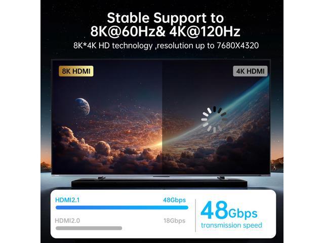 HDMI Cable 6ft 8K HDMI Cord High Speed HDMI 2.1 Cable Hdmi to hdmi cable for TV/PS5/Blu-ray/Computer/Xbox/Nintendo Switch/video system - image 7
