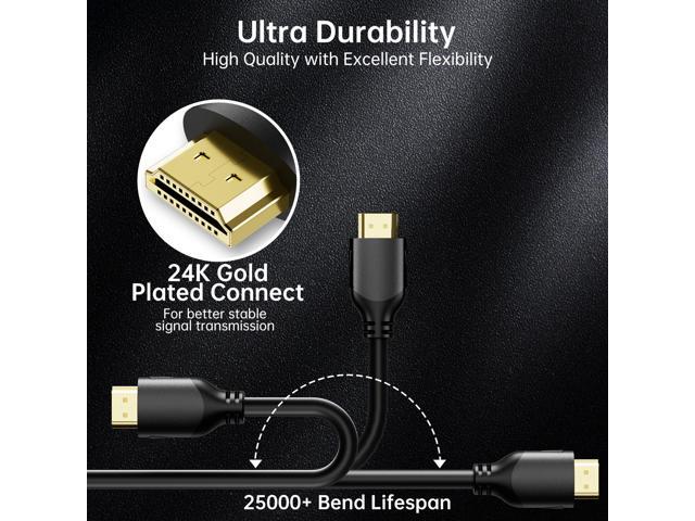 Mrocioa HDMI Cable 10ft/3m, Hdmi 2.1 Cable,Hdmi Wires,Support 4K@120Hz 8K@60Hz, HDCP 2.2 & 2.3, Dynamic HDR,eARC,DTS:X, Compatible with Roku...