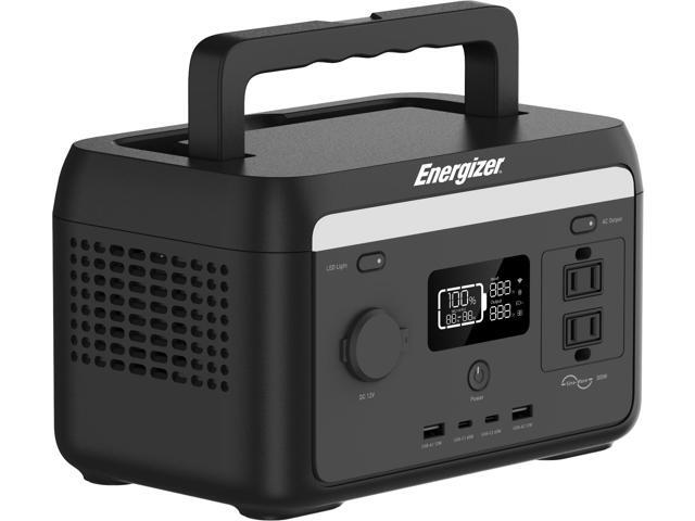 Energizer Solar Peak 300 Portable Power Station, 204.8Wh LiFePO4 Battery, Solar Rechargeable, for Outdoor, Camping, Emergency