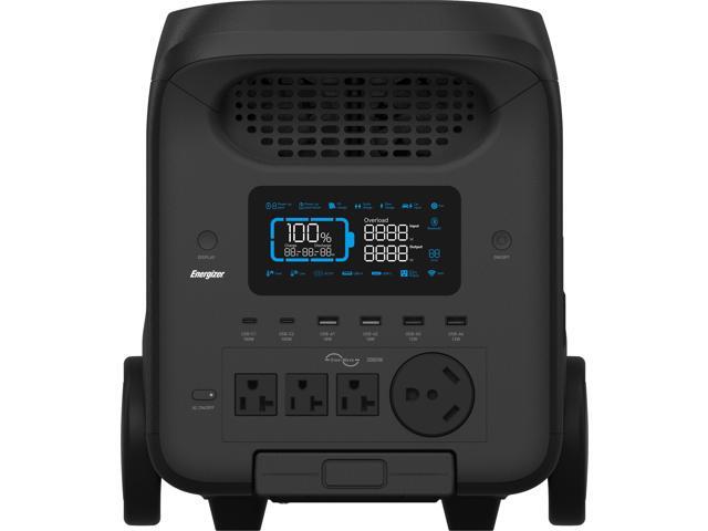 Energizer Solar Peak 3000 Portable Power Station, 2560Wh LiFePO4 Battery, Solar Rechargeable, Expandable Parallel Version, for Home Backup,...