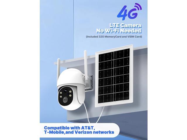 MOES 4G LTE Cellular Solar Security Camera, Lifetime Free Unlimited Data 2K Wireless Outdoor Surveillance, Color Night Vision, AI PIR Motion Sensor...