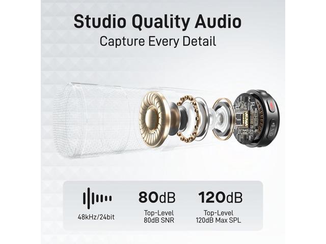 MAONO Wireless Lavalier Microphone for iPhone 16/15/Android/Tablet, USB C Plug Mini Mic with 48KHz 24Bit, 300m Range, Voice Filter, Noise...