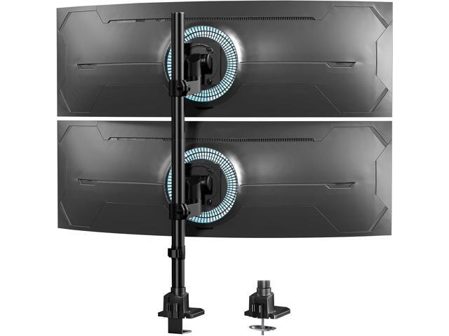 Dual Monitor-Arm Ultrawide Heavy Duty - 24-57 inch Vertical Dual Monitor Mount, Adjustable Stacked Double Monitor Desk Mount Stand, Max Load 59.4...