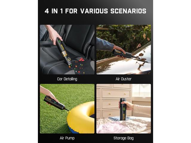 Fanttik Slim V10 APEX Cordless Car Vacuum, 4-in-1 Portable Mini Handheld Vac, 19kPa Suction Power, Upgraded Smart Digital Display, 2 Suction Modes...