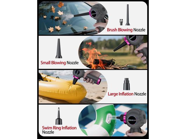 Handheld Car Vacuum Portable Cordless 25000Pa High Power Small Mini Hand Vacuum Cleaner Rechargeable 4-in-1 Compressed Air Duster Blower Pump...
