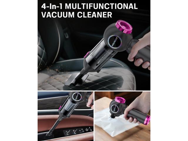 Handheld Car Vacuum Portable Cordless 25000Pa High Power Small Mini Hand Vacuum Cleaner Rechargeable 4-in-1 Compressed Air Duster Blower Pump...