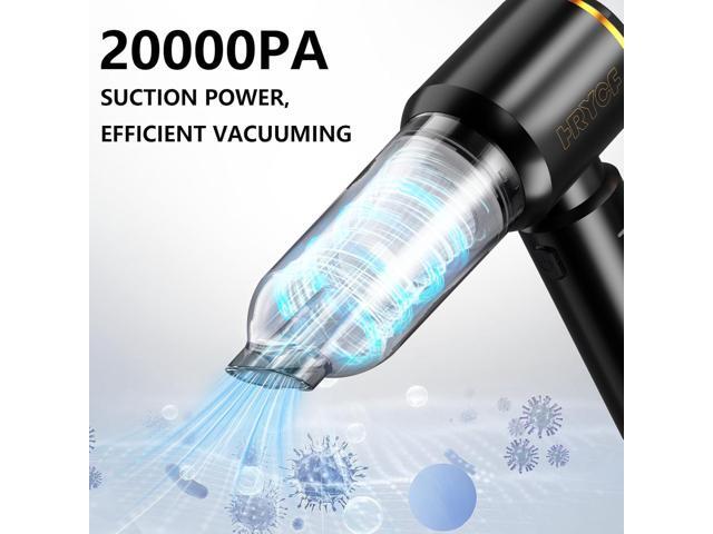 HRYCF Car Vacuum Cleaner,Handheld Vacuum,20000PA High Power 4-in-1 Portable Rechargeable Vacuum Cleaner with Brushless Motor, Small Vacuum for Car...