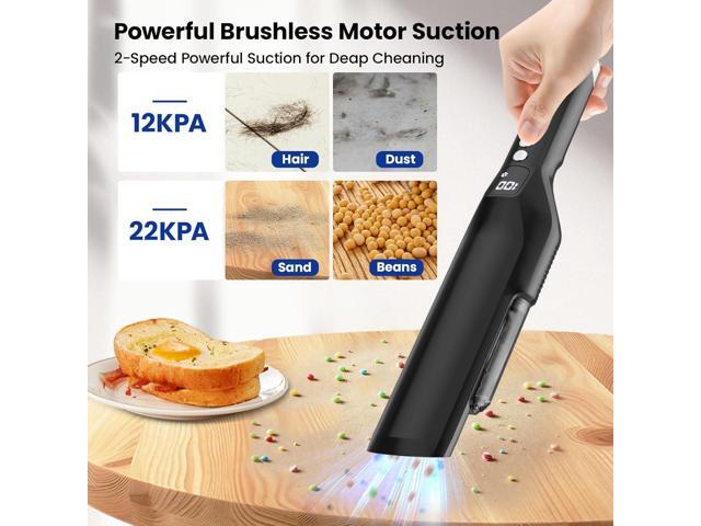 Sweepcent Handheld Vacuum Cordless, 24Kpa Car Vacuum with Brushless Motor, Charging Dock, Rechargeable, 1.5lbs Portable Handheld Vacuum with...