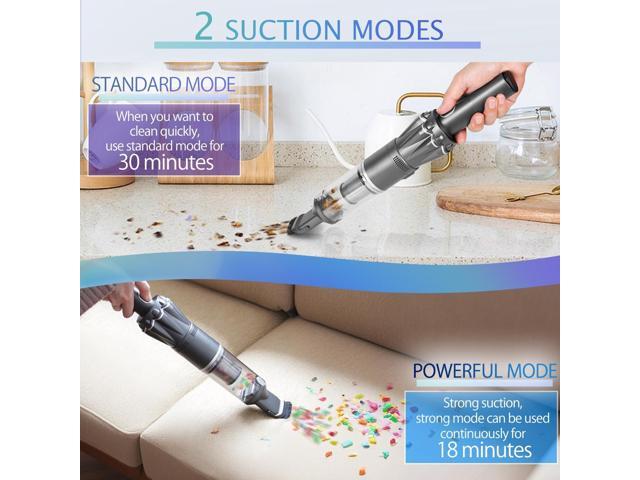 HIKALION Handheld Vacuum Cordless 25000PA, Super Lightweight 1lb with Powerful Suction, Charging Dock, Car Charger, Single Touch Empty and...