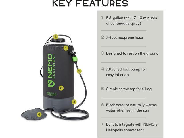 NEMO Helio Portable Pressure Camp Shower