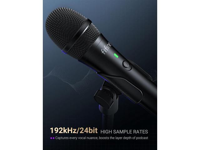 FIFINE USB/XLR Dynamic Microphone for Podcast Recording, Studio Handheld Mic Set with Desktop Stand for Vocal, Voice Over, Streaming,...