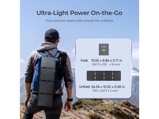 Renogy Solar Panels, 30W Portable Solar Panel Charger, Fast Charging for iPhone, iPad, Tablets, Laptop, Power Bank, with USB-C USB-A DC Ports, IP67...