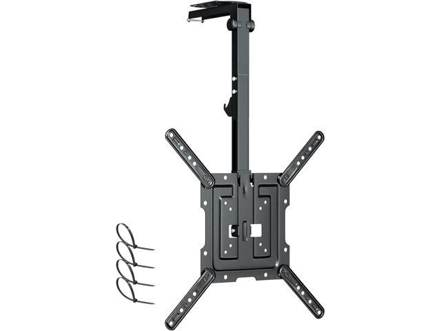 Ceiling TV-Mount Flip Down Folding - 23-55'' Manual Drop Down TV Mount, Fits Flat and Pitched Roof, Height Adjustable, Swivel, Max Load 44 lbs, Max...