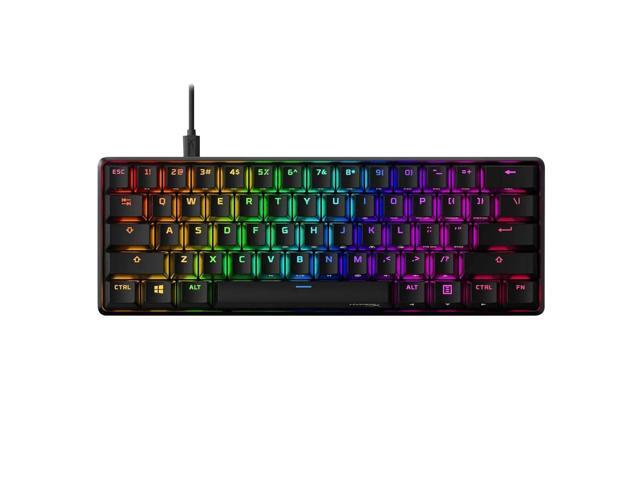 HyperX Alloy Origins 60 Mechanical Gaming Keyboard (60-Key, Fire Linear Switches) - 60% Compact RGB Backlit, PBT Keycaps, Aircraft-Grade Aluminum,...