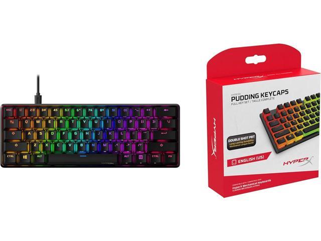 HyperX Alloy Origins 60 Mechanical Gaming Keyboard (60-Key, Fire Linear Switches) - 60% Compact RGB Backlit, PBT Keycaps, Aircraft-Grade Aluminum,...