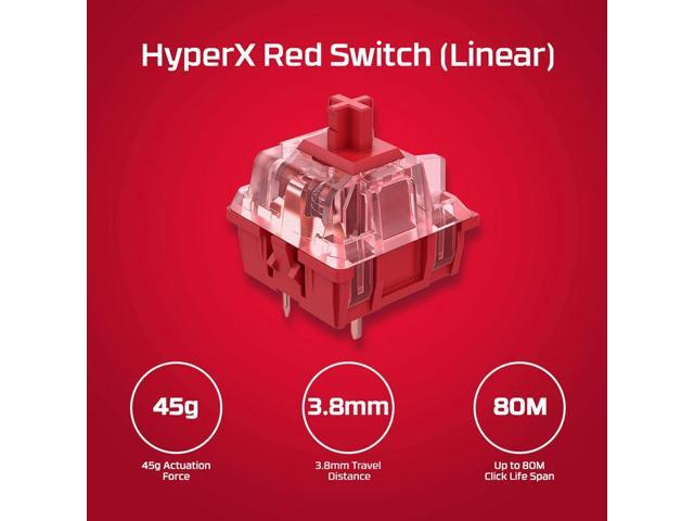 HyperX Alloy Origins 65 Mechanical Gaming Keyboard (Red Linear Fire Switches) - 65% Compact Layout, RGB Backlit, PBT Keycaps, Aircraft-Grade...