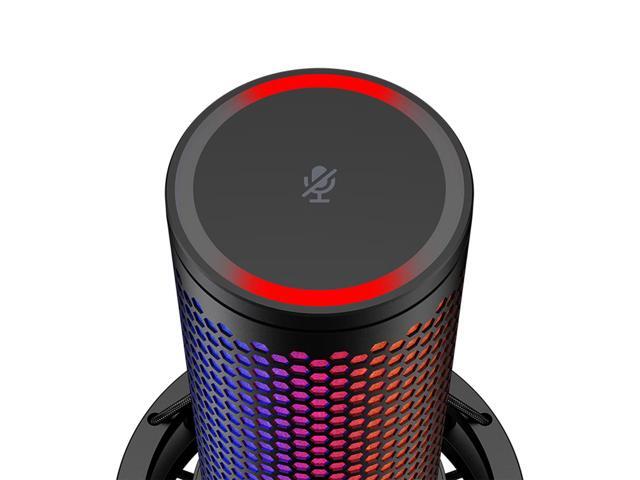 HyperX QuadCast 2S RGB USB Condenser Microphone - 32-bit/192kHz Recording, Dynamic RGB Lighting, Touch-to-Mute Sensor, Multi-Function Knob, 4 Polar...