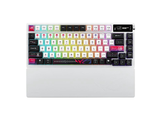 ASUS ROG Azoth X 75% custom gaming keyboard - hot-swappable ROG NX Storm V2 Mechanical Switches, dye-sublimated semi-translucent keycaps,OLED...