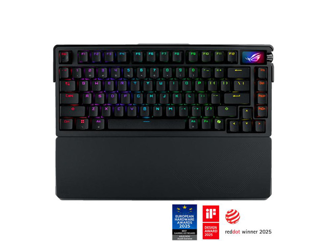 ASUS ROG Azoth Extreme Wireless Custom Mechanical Gaming Keyboard 75% TKL, ROG NX Storm Clicky Switches, PBT Keycaps, Aluminum Chassis, Carbon...