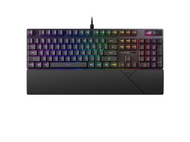 ASUS ROG Strix Scope II RX Gaming Keyboard - IP57-rated,Dampening Foam,Pre-lubed ROG RX Red Optical Switches,PBT Keycaps,multi-function.