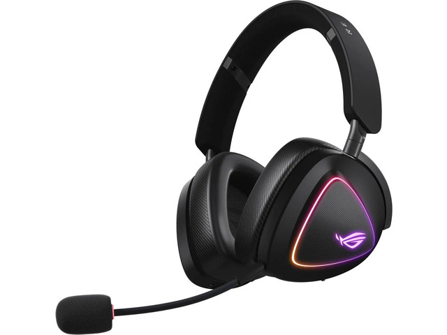 ASUS ROG Delta II Wireless Gaming Headset (50mm Titanium Drivers, ROG SpeedNova, 10mm Super-Wideband Mic, 110+HR Battery, DualFlow Audio, BT, 2.4...