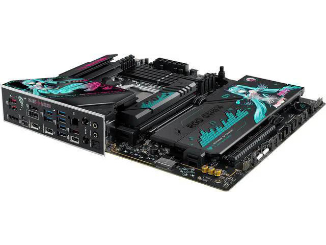 ASUS ROG STRIX X870E-H GAMING WIFI7 HATSUNE MIKU EDITION AMD X870E ATX motherboard, 16+2+1 power stages, Dynamic OC Switcher, Core Flex, DDR5, WiFi...