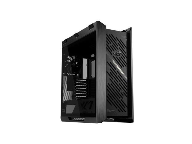 ASUS ROG GX601S Mid-Tower Gaming Case, supports EATX motherboards, Aluminum alloy grille design, Dual tempered glass side panels, Four 140 x 28mm.