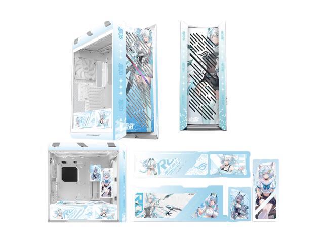 ASUS ROG GX601S Strix Snow Custom Mid-Tower Case, supports EATX motherboards, Aluminum alloy grille design, dual-sided tempered glass, Four 140 x...