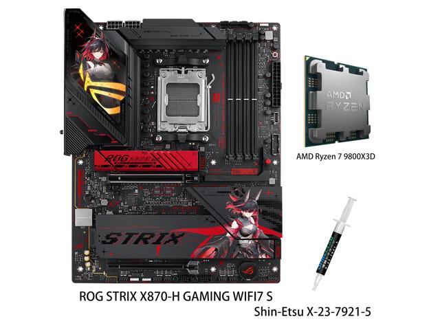 ASUS ROG STRIX X870-H GAMING WIFI7 S motherboard & AMD Ryzen 7 9800X3D CPU Combo, RO HIME EDITION, AM5 X870 ATX,16+2+1 80A power stages,DDR5,PCIe...