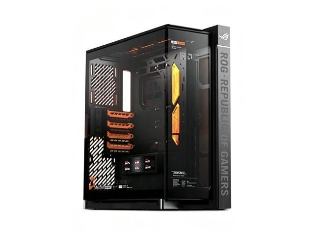ASUS ROG Cronox GR801 AMD Co branded Chassis, Curved Luxury Edition, Soft Light Atmosphere Light, Supports E-ATX and BTF Motherboards, Rotatable...