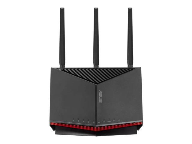 ASUS RT-BE86U Gaming Router, BE6800 Dual-Band, WiFi 7, Supports 4096-QAM, Multi-Link Aggregation (MLO), 10G Ethernet Port, Three Major AI Functions...