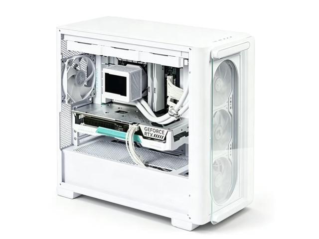 ASUS A23 Light & Shadow Single-Sided Transparent Case, M-ATX, supports MINI-ITX motherboards, floating glass front panel, supports rear-mounted...