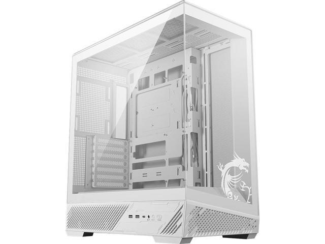 MSI MAG PANO 131L PZ WHITE MidTower Gaming Ocean View PC Case, Regular & BackConnect ATX/MicroATX MiniITX Support, Vertical GPU Mount, Tempered... Case