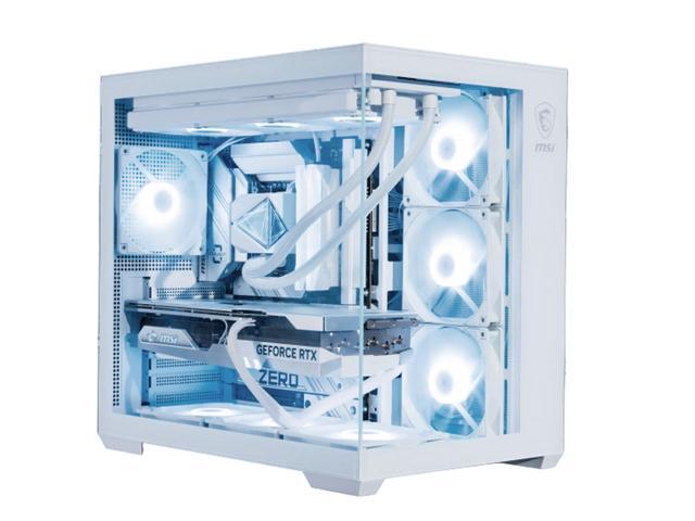 MSI PAG PANO 100L PZ WHITE MidTower Ocean View PC Case, ATX Supported, 270° PillarFree Panel, 360mm AIO Support, BackConnect MB Compatible,... Case