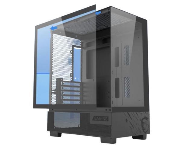 MSI PAG PANO M110L Black Small Form Factor Gaming PC Case, Supports MiniITX Motherboard, Tempered Glass Side Panel, Ocean View Design, 270°... Case