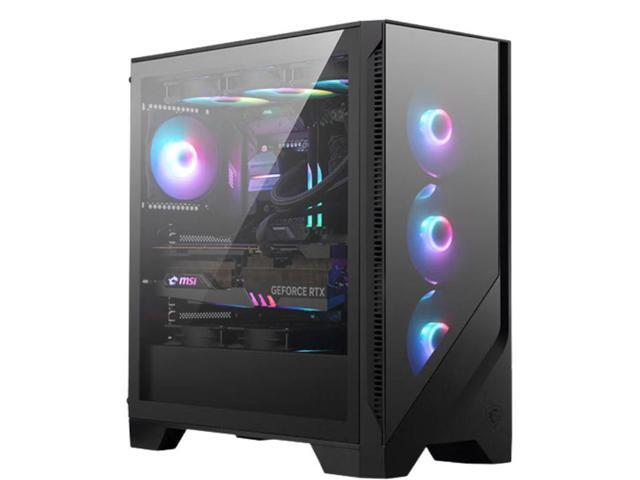 MSI MAG FORGE 320L MidTower PC Case, Tempered Glass Side, ATX/MicroATX/MiniITX Support, 360mm AIO Support, 11 Fan Mounts, Optimized Airflow,... Case