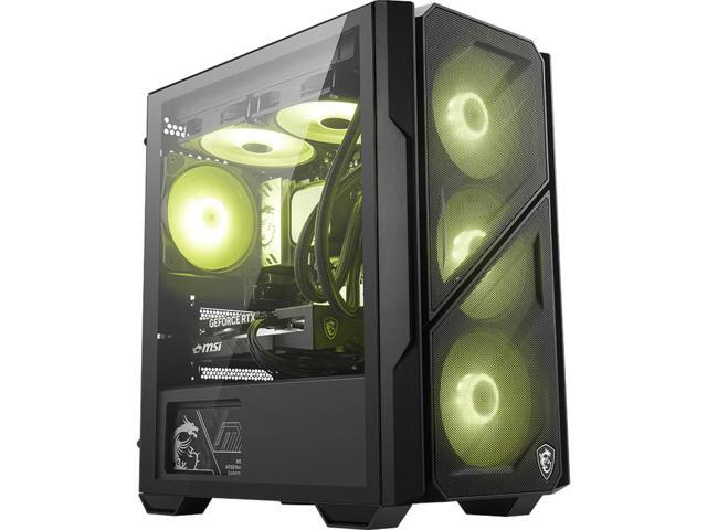 MSI MAG FORGE M110L AIRFLOW Black MidTower Gaming PC Case, Supports MicroATX & MiniITX Motherboards, 240mm AIO Cooler Support, Tempered Glass Side... Case