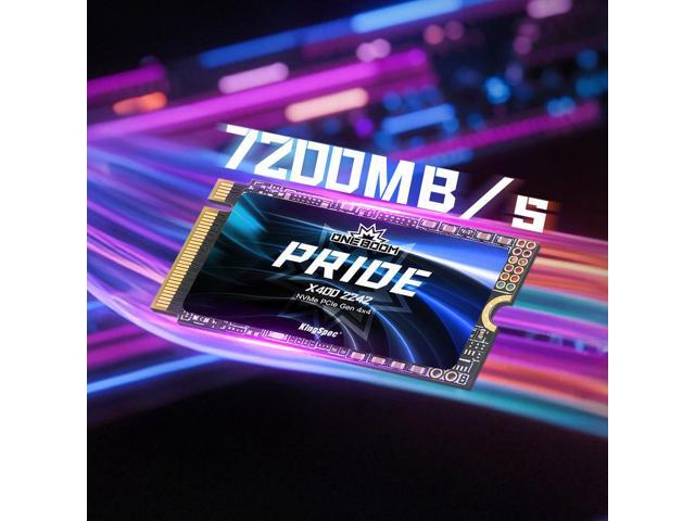 KingSpec ONEBOOM X400 2242 2TB M.2 NVMe 1.4 PCIe 4.0 Gen4 Gaming SSD, Speed Up to 7400MB/s, 3D TLC NAND, Internal Solid State Disk Compatible for PS5