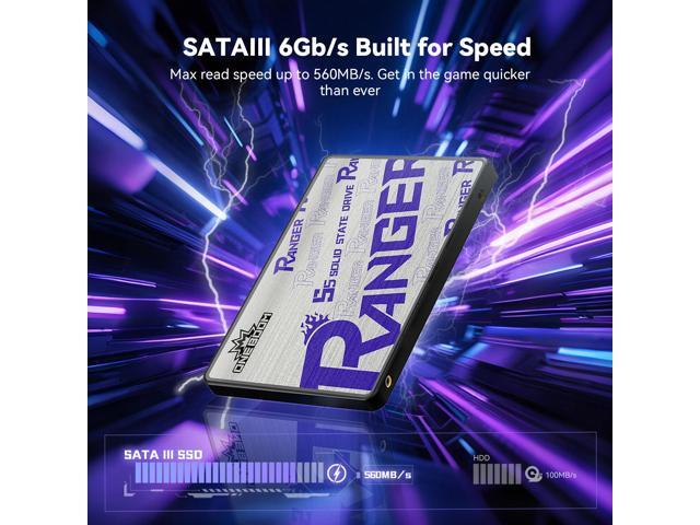 KingSpec ONEBOOM Gaming Series S5 SSD 2TB Internal 2.5' Solid State Drive 2.5 Inch SATA III 3D NAND Flash Data Storage, Speed up to 550MB/s, laptop...