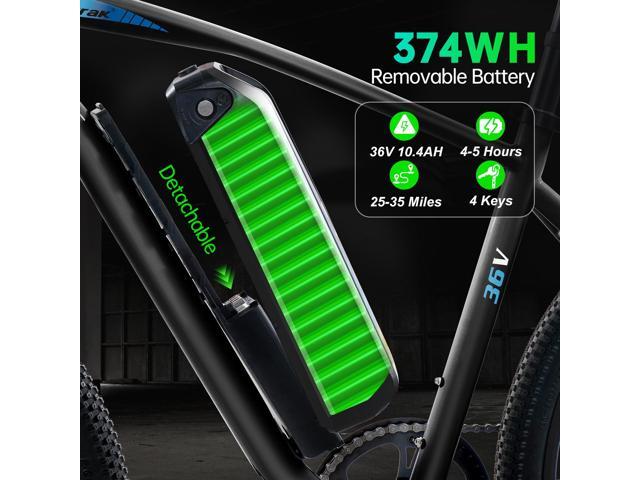 Narrak Electric Mountain Bike for Adults 26' Step-Over Commuting Ebike for Men Women with Peak Power 540W, 374WH Removable Battery, LCD Display, 7...