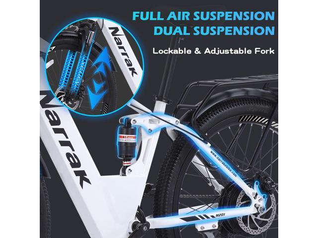 Electric Mountain Bike for Adults 26' Step-Over/Thru Commuter Ebike for Men Women, 1100W Peak Motor, 500Wh Removable Battery, LCD Display, 7-Speed,...