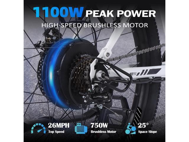 Electric Mountain Bike for Adults 26' Step-Over/Thru Commuter Ebike for Men Women, 1100W Peak Motor, 500Wh Removable Battery, LCD Display, 7-Speed,...