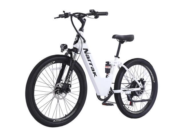Electric Mountain Bike for Adults 26' Step-Over/Thru Commuter Ebike for Men Women, 1100W Peak Motor, 500Wh Removable Battery, LCD Display, 7-Speed,...