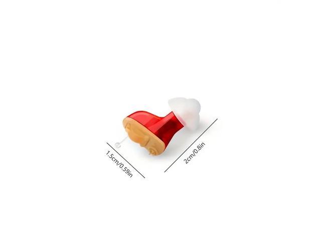 CHOSGO Clear102 Noise Cancelling Personal Sound Amplifiers, In-the-Canal Hearing Amplifier for Seniors Seen on TV, 1 Red/Right