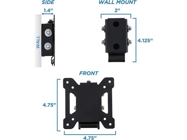 Tilting TV Wall Mount Bracket for Small TV and Computer Monitors, Low-Profile Design with Quick Release Function, Fits 24, 27, 30 and 32 Inch...