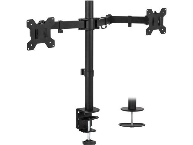 Dual Monitor Mount Double Monitor Desk Stand Two Heavy Duty Full Motion Adjustable Arms Fit 2 Computer Screens 17 19 20 21 22 24 27 Inch VESA...