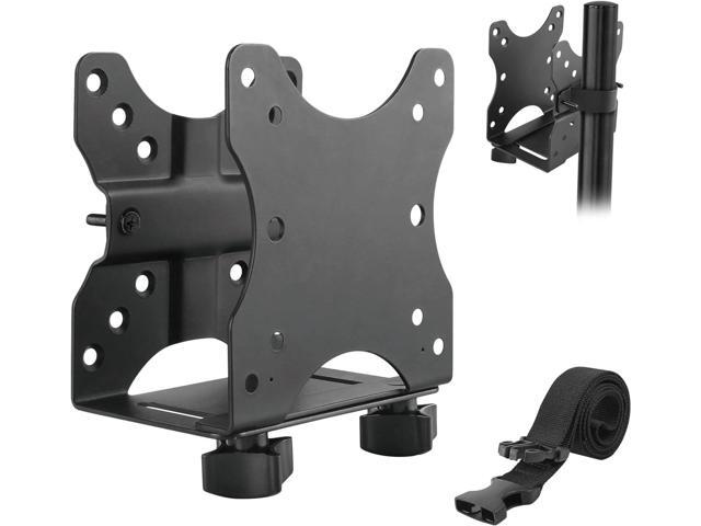 Adjustable Thin Client Mini PC Mount Under Desk, Wall, Pole, or VESA Monitor Stand Fits Mac Mini, Small CPUs, Thin Clients, Docking Stations ...