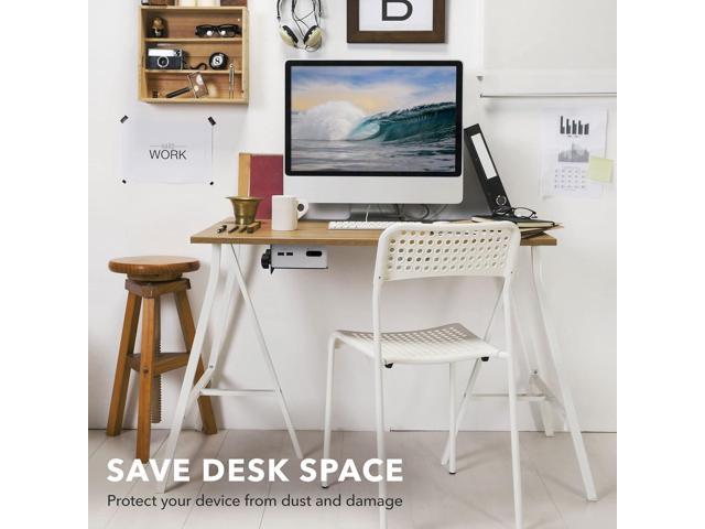Adjustable Thin Client Mini PC Mount Under Desk, Wall, Pole, or VESA Monitor Stand Fits Mac Mini, Small CPUs, Thin Clients, Docking Stations ...