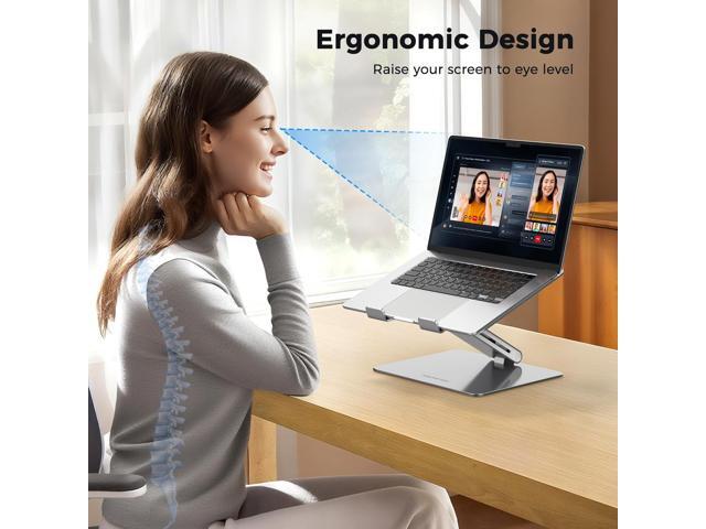 AboveTEK Laptop Stand, Adjustable Portable Computer Riser, Ergonomic Aluminum Notebook Desktop Holder for Desk, Compatible with MacBook Pro, Air,...